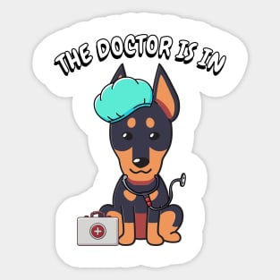Cute Guard dog is a doctor Sticker